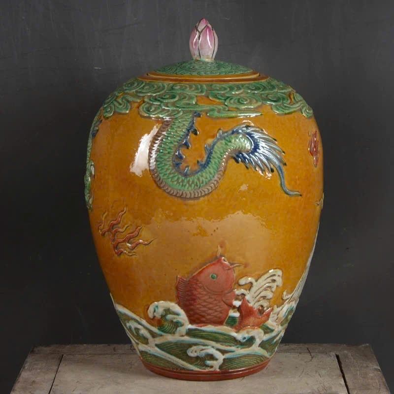  Bình gốm sứ họa tiết rồng phun nước BKCEVN-8214 