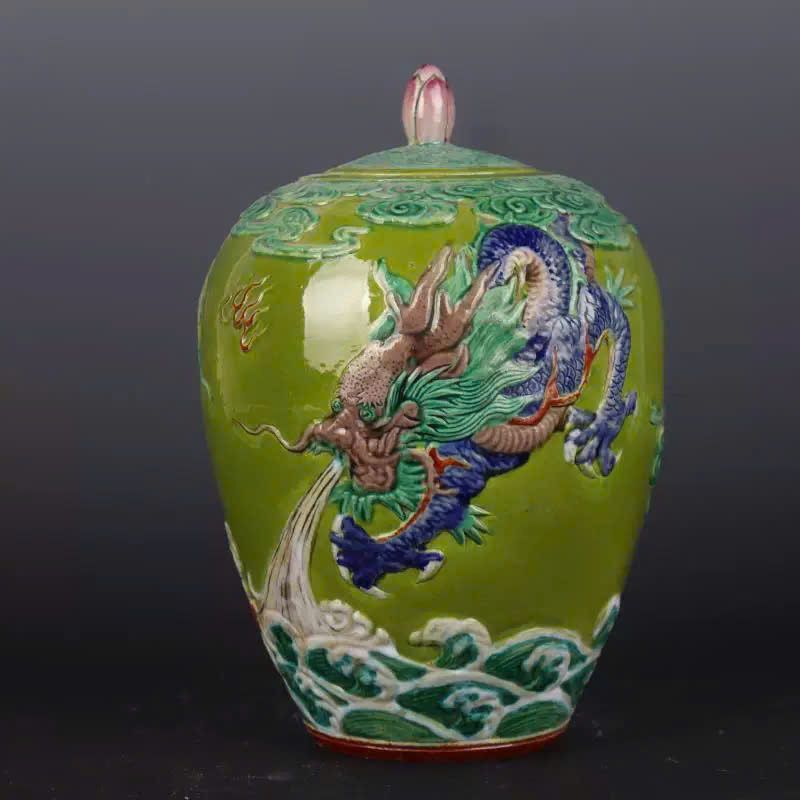  Bình gốm sứ họa tiết rồng phun nước BKCEVN-8214 