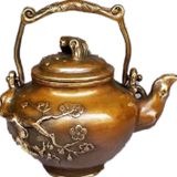  Ấm đồng họa tiết hoa mai BKMECN-9215 