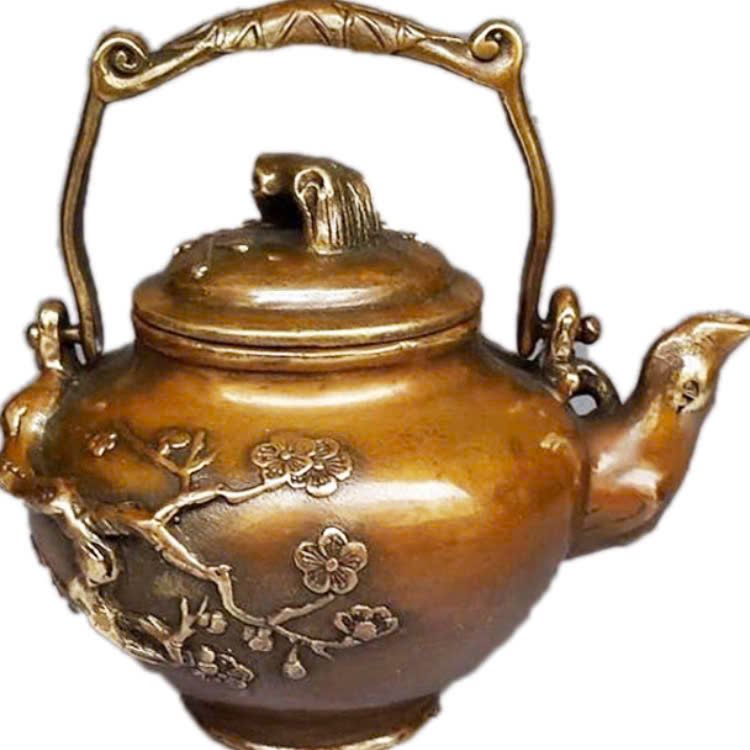  Ấm đồng họa tiết hoa mai BKMECN-9215 