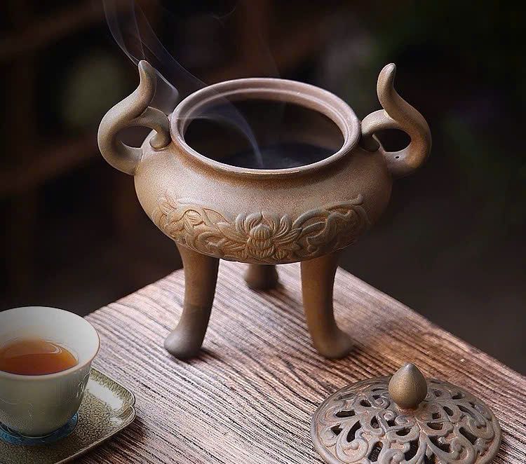  Xông trầm hoa sen gốm cổ BKCECN-9350 