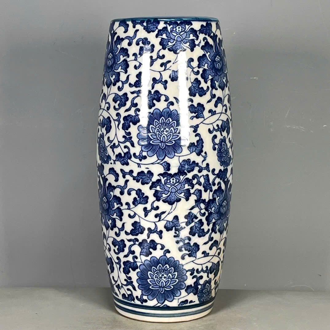  Bình hoa dây men xanh họa tiết vẽ tay BKCECN-9356 
