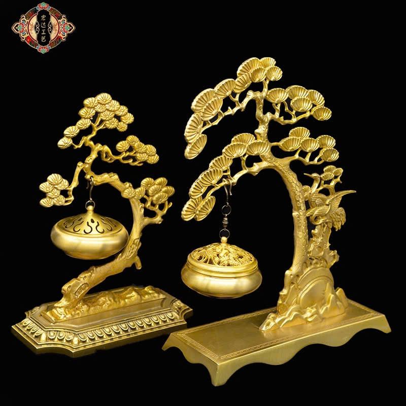  Xông trầm hương bằng đồng mạ vàng cao cấp BKMECN-9230 