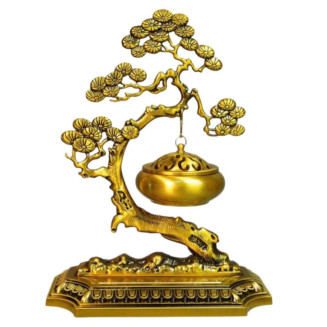  Xông trầm hương treo cây tùng bằng đồng cao cấp BKMECN-9231 