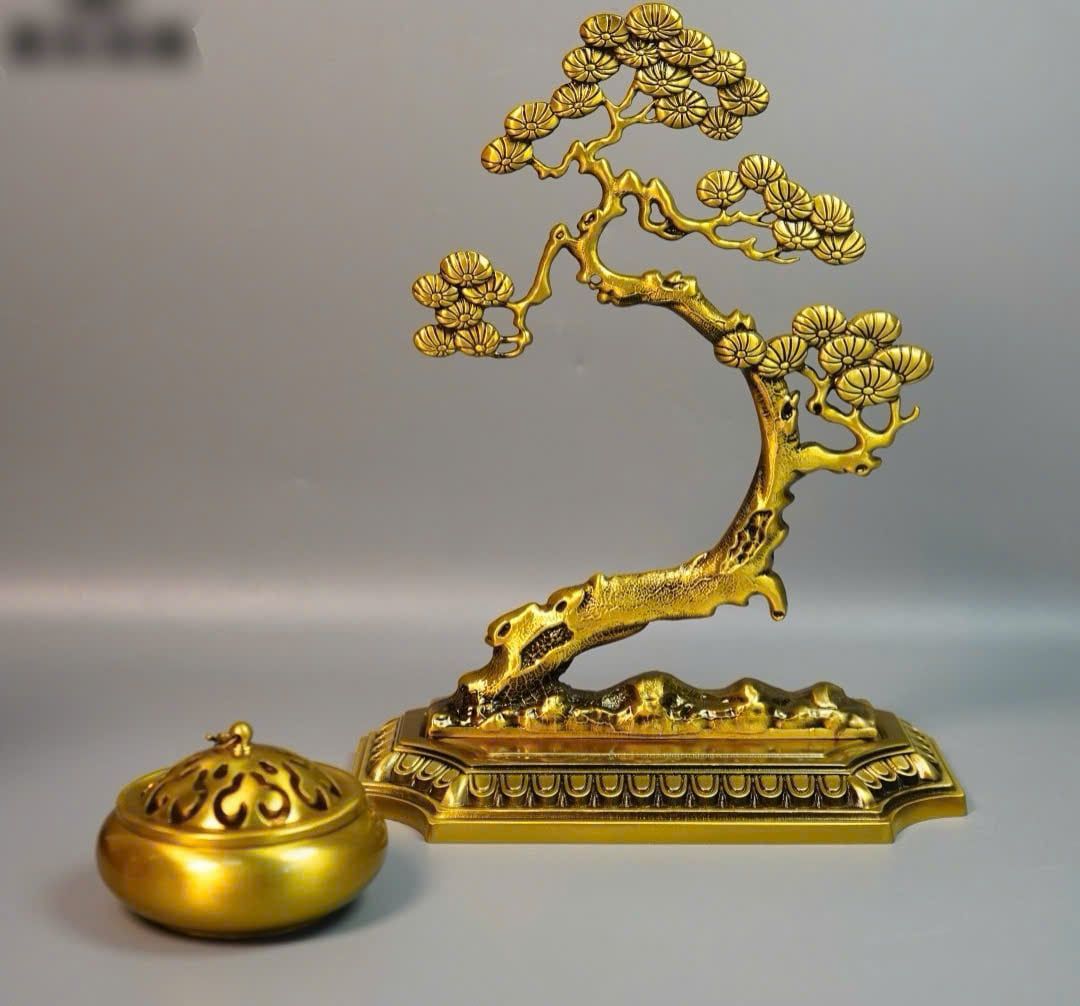  Xông trầm hương treo cây tùng bằng đồng cao cấp BKMECN-9231 