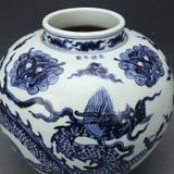  Bình gốm họa tiết rồng vẽ tay BKCECN-9367 