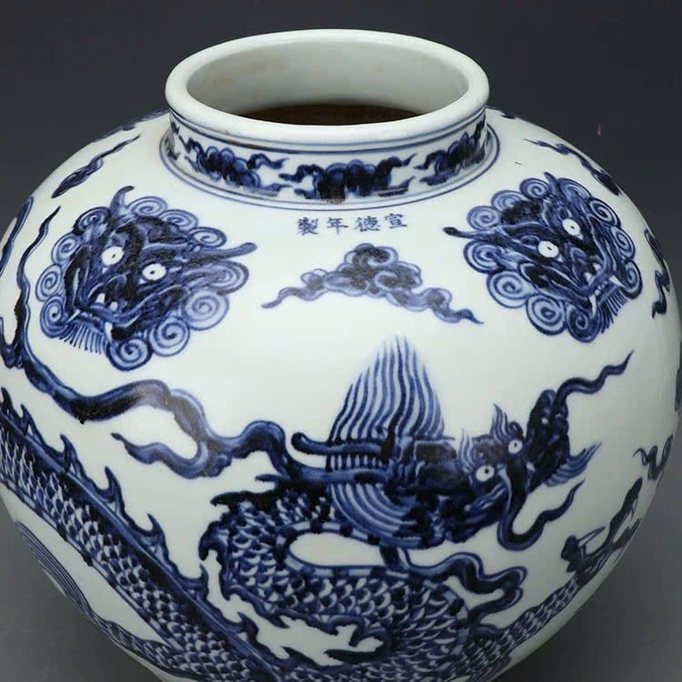 Bình gốm họa tiết rồng vẽ tay BKCECN-9367 