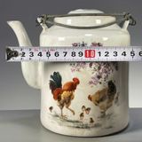  Tích gốm sưu tầm họa tiết dân gian gà trống BKCECN-9374 