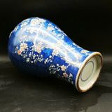  Bình gốm sưu tầm màu xanh họa tiết hoa đào BKCECN-9377 