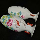  Cặp lục bình gốm sứ họa tiết hoa sen sưu tầm BKCECN-9381 