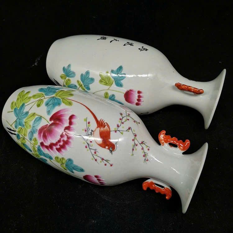  Cặp lục bình gốm sứ họa tiết hoa sen sưu tầm BKCECN-9381 