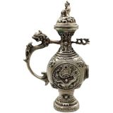  Ấm đồng mạ Bạc họa tiết khắc nổi cao cấp BKMECN-9238 