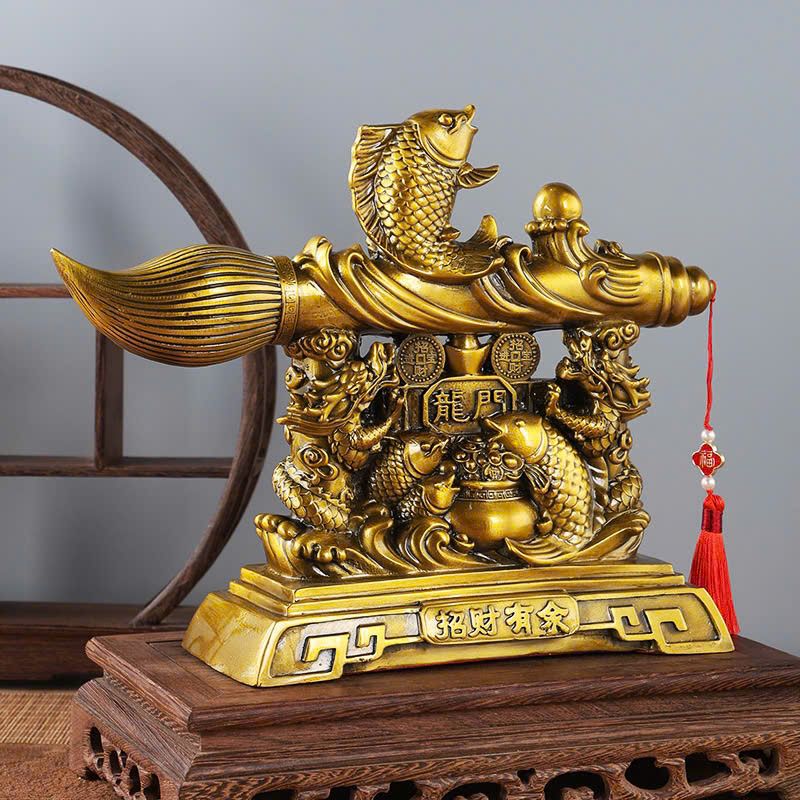  Bút thư pháp phong thủy bằng đồng đúc 