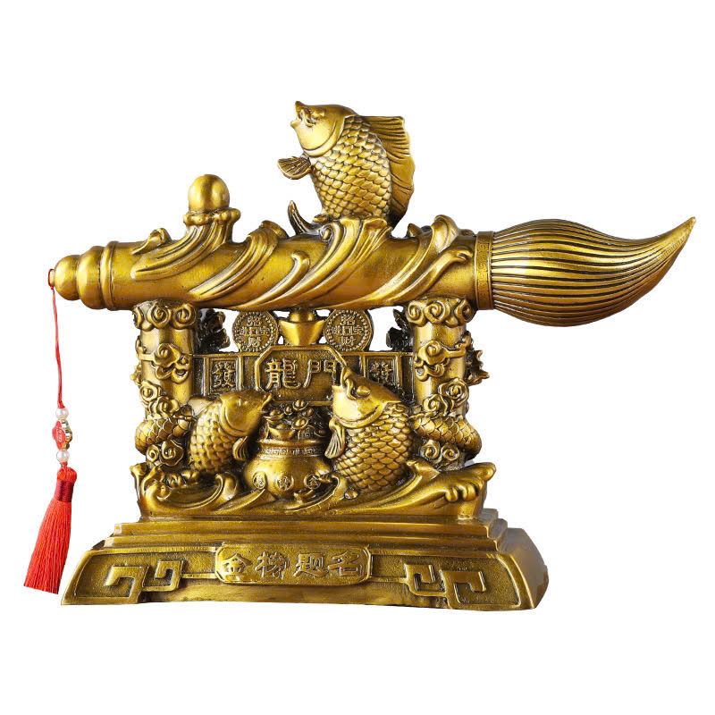  Bút thư pháp phong thủy bằng đồng đúc 