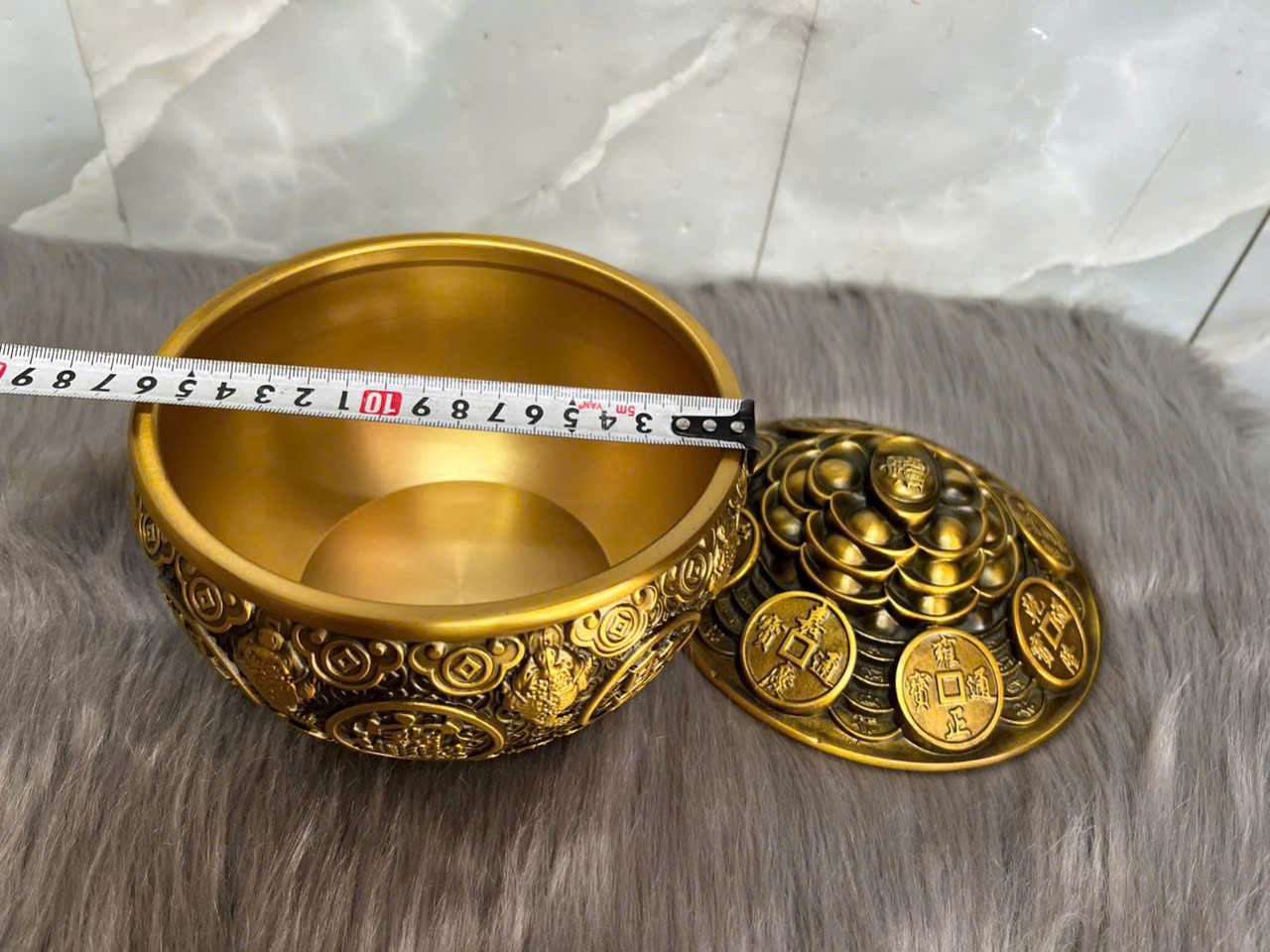  Bát tụ bảo phong thủy bằng đồng đúc BKMECN-9242 