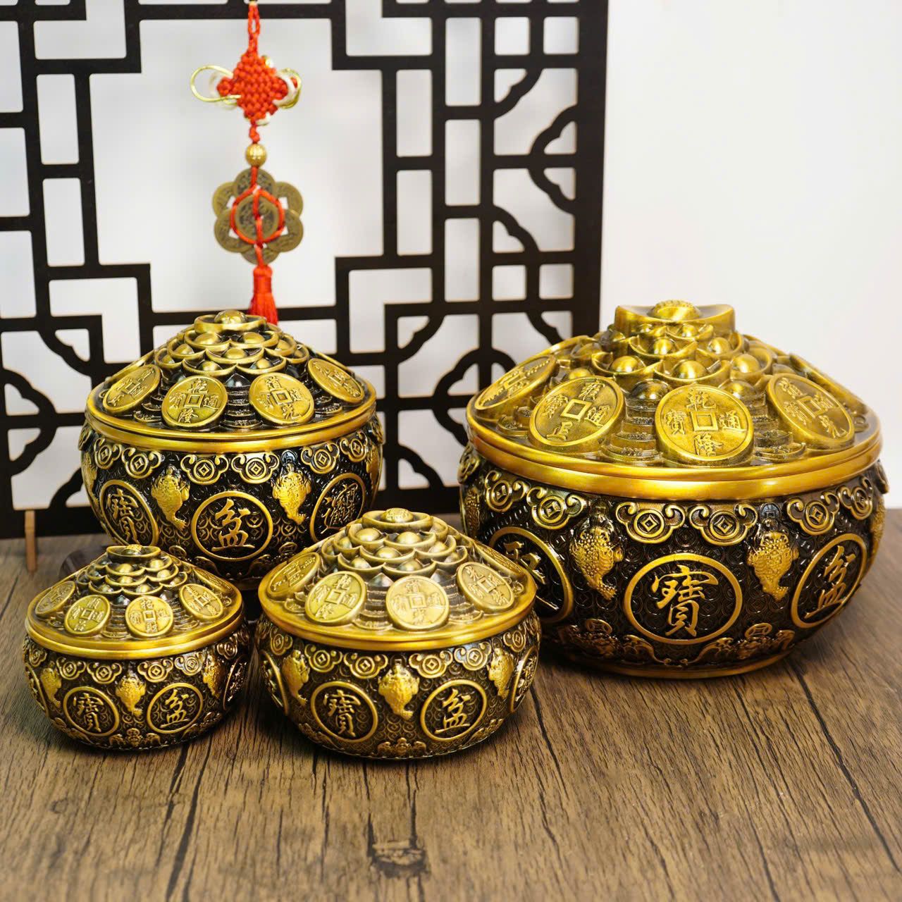  Bát tụ bảo phong thủy bằng đồng đúc BKMECN-9242 