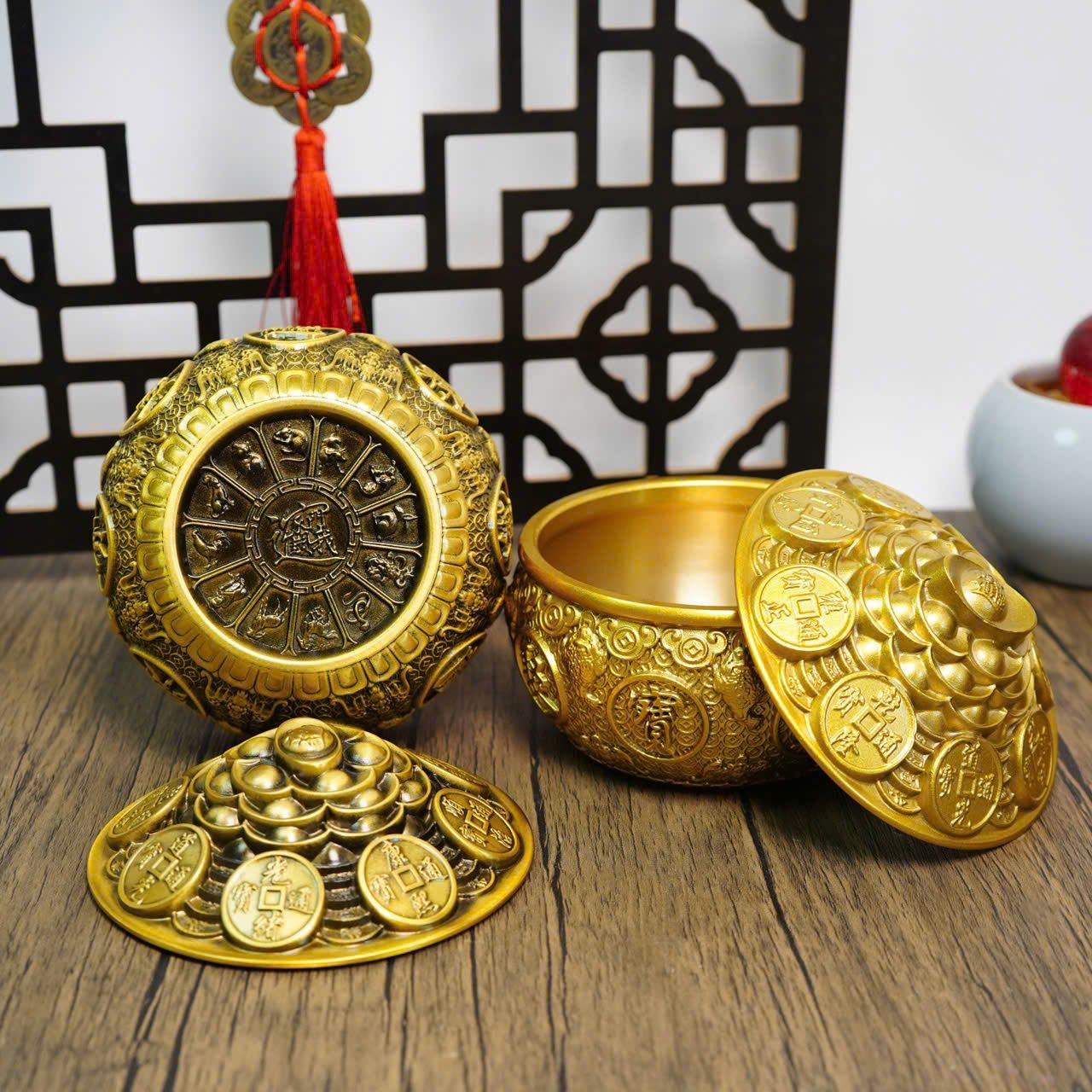  Bát tụ bảo phong thủy bằng đồng đúc BKMECN-9242 