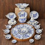  Set Đồ Thờ Gia Tiên Gốm Sứ Bát Tràng họa tiết sen xanh 