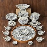  Set Đồ Thờ Gia Tiên Gốm Sứ Bát Tràng cao cấp vẽ tay 