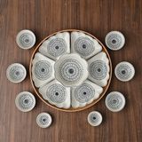  Set Đồ Thờ Gia Tiên Gốm Sứ Bát Tràng họa tiết vòng xoắn 