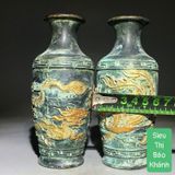  Cặp bình đồng rồng phượng cổ BKMECN-9297 