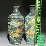  Cặp bình đồng rồng phượng cổ BKMECN-9297 