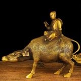  Tượng Tiểu đồng chăn trâu đọc sách bằng đồng BKMECN-9305 