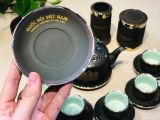  Bộ ấm chén văn phòng Quốc hội Việt Nam – gốm Tử Sa Bát Tràng bọc bạc trắng BKCEVN-8245 