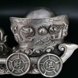  Ngựa đồng tài lộc kéo thỏi vàng BKMECN-9323 