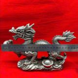  Tượng Rồng đồng vờn ngọc bằng đồng mạ bạc BKMECN-9320 