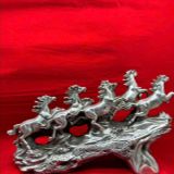  Tượng Bát Mã Phi Thiên đồng mạ bạc BKMECN-9320 