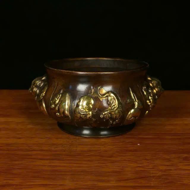  Bát Tụ Bảo 12 con giáp Bằng Đồng BKMECN-9316 