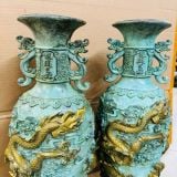  Cặp lục bình đồng rồng phượng BKMECN-9338 