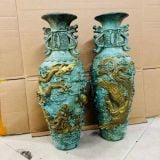  Cặp lục bình đồng rồng phượng BKMECN-9338 