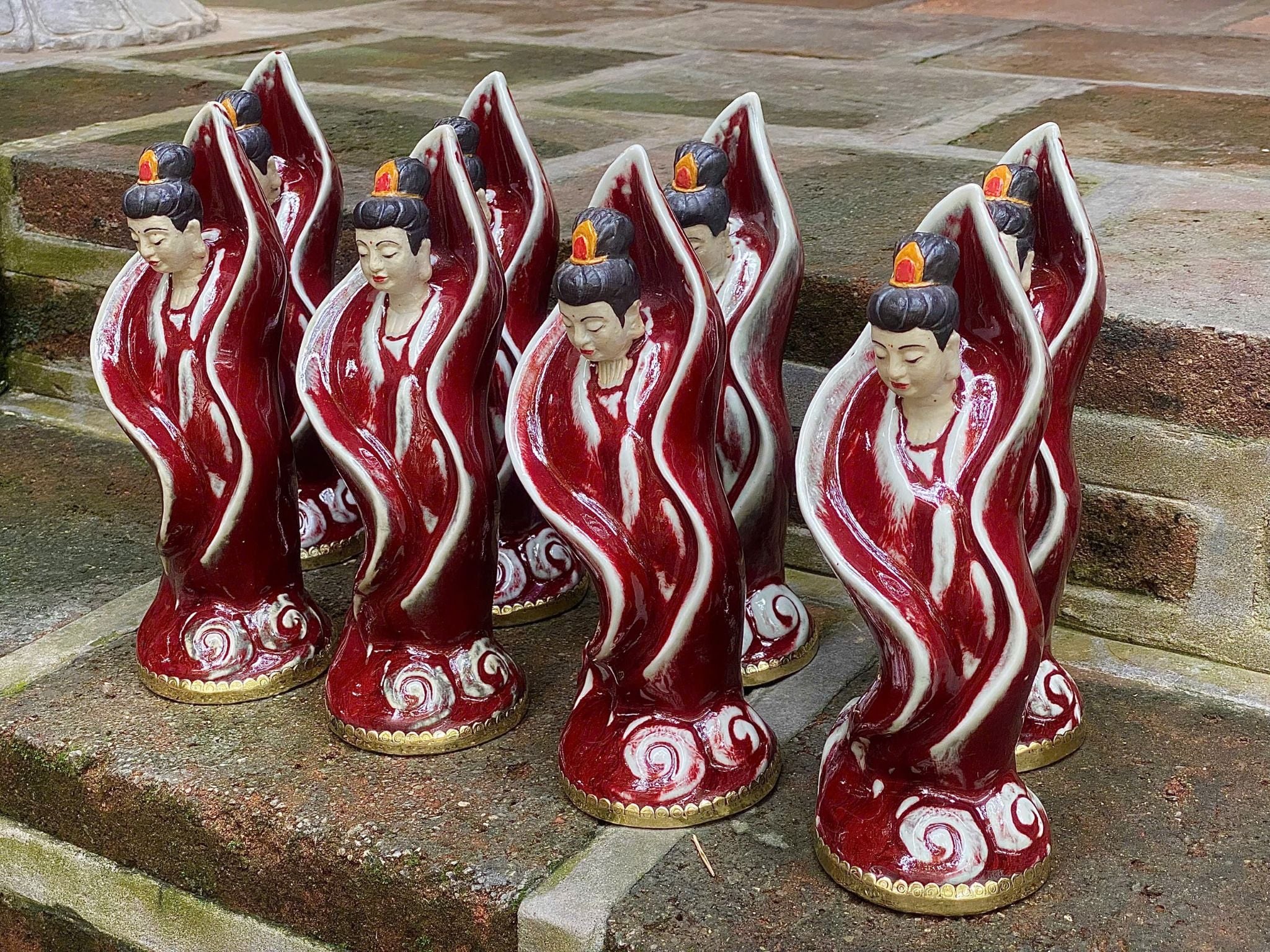  Tượng Quan Âm men thuý hồng  BKCECN-9385 