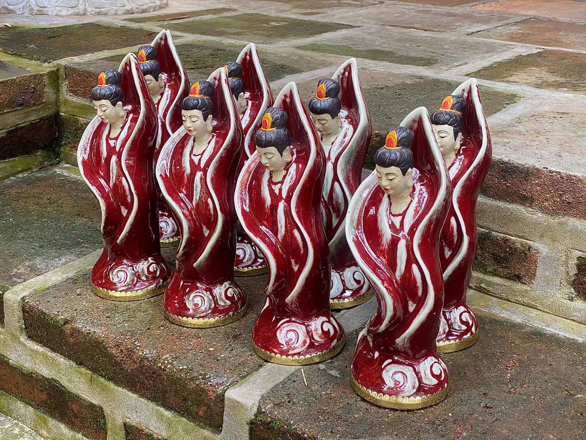  Tượng Quan Âm men thuý hồng  BKCECN-9385 