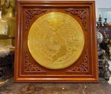  Tranh mặt trống đồng gỗ BKMECN-9336 