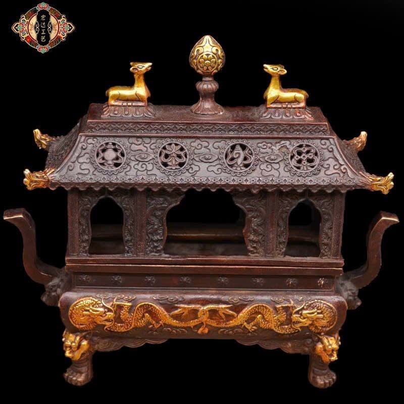  Lư hương đồng vẽ vàng BKMECN-9348 