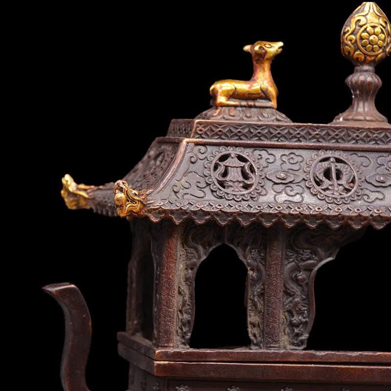  Lư hương đồng vẽ vàng BKMECN-9348 