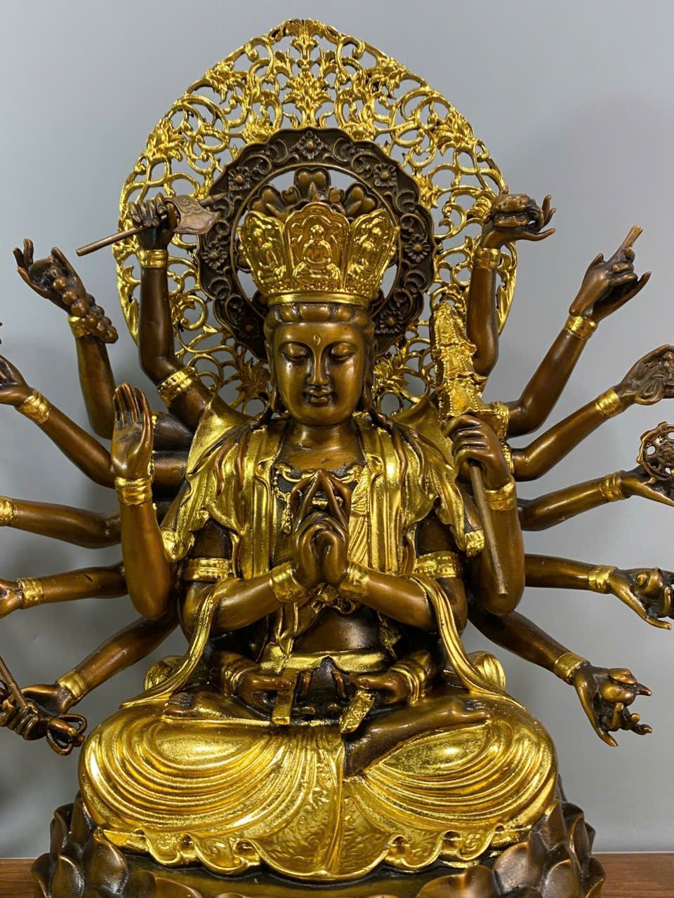  Tượng Phật Chuẩn Đề Dát Vàng BKMECN-9360 