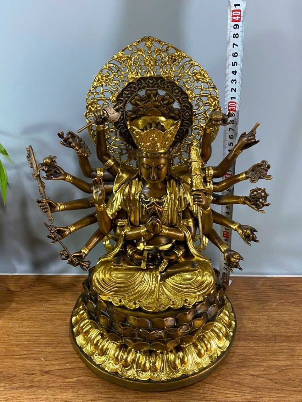  Tượng Phật Chuẩn Đề Dát Vàng BKMECN-9360 