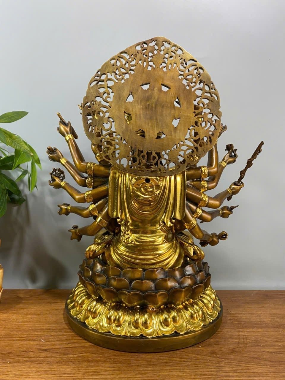  Tượng Phật Chuẩn Đề Dát Vàng BKMECN-9360 