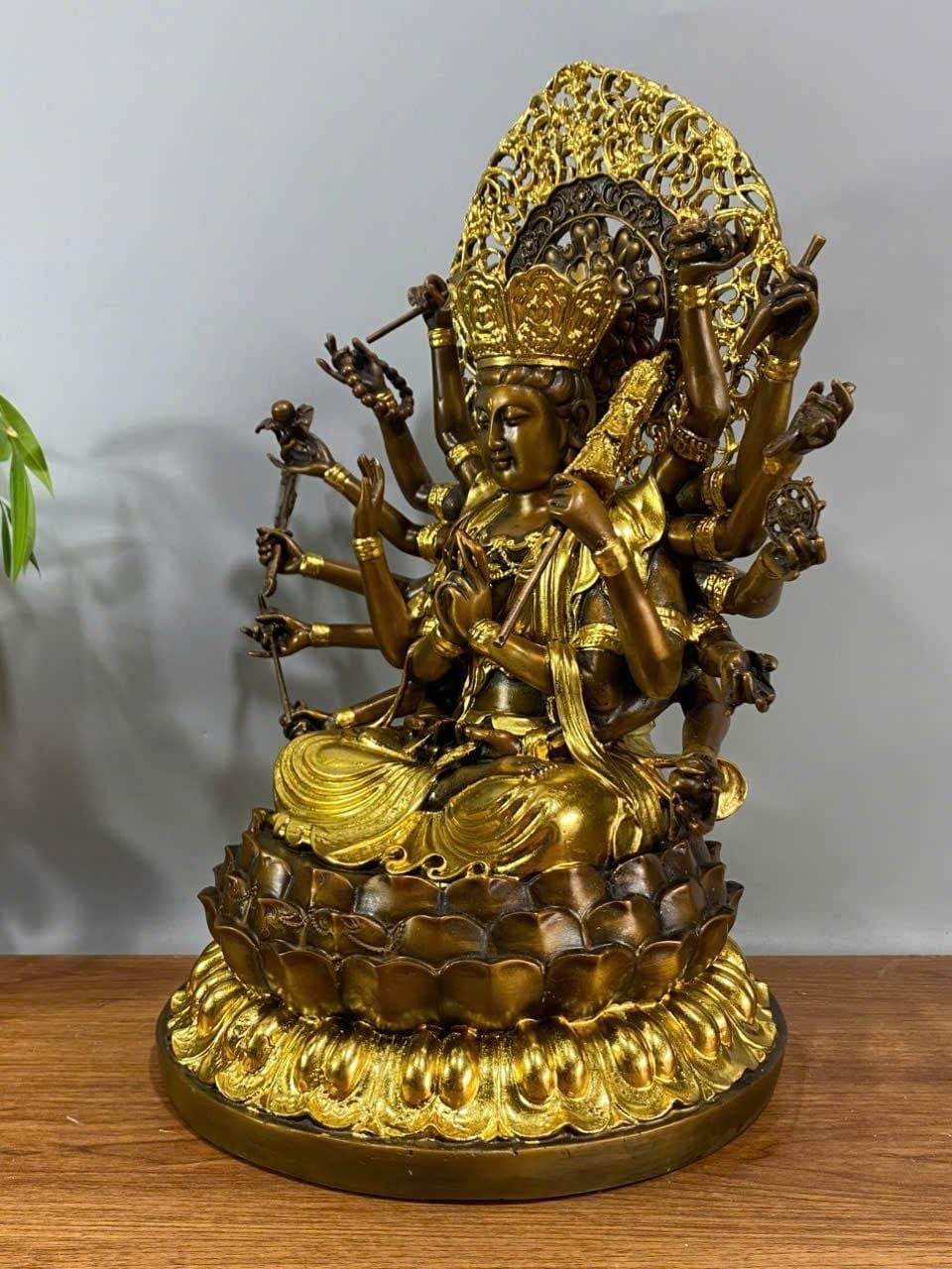  Tượng Phật Chuẩn Đề Dát Vàng BKMECN-9360 