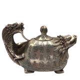  Ấm Rùa Đồng Rồng Mạ Bạc BKMECN-9357 