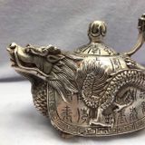  Ấm Rùa Đồng Rồng Mạ Bạc BKMECN-9357 