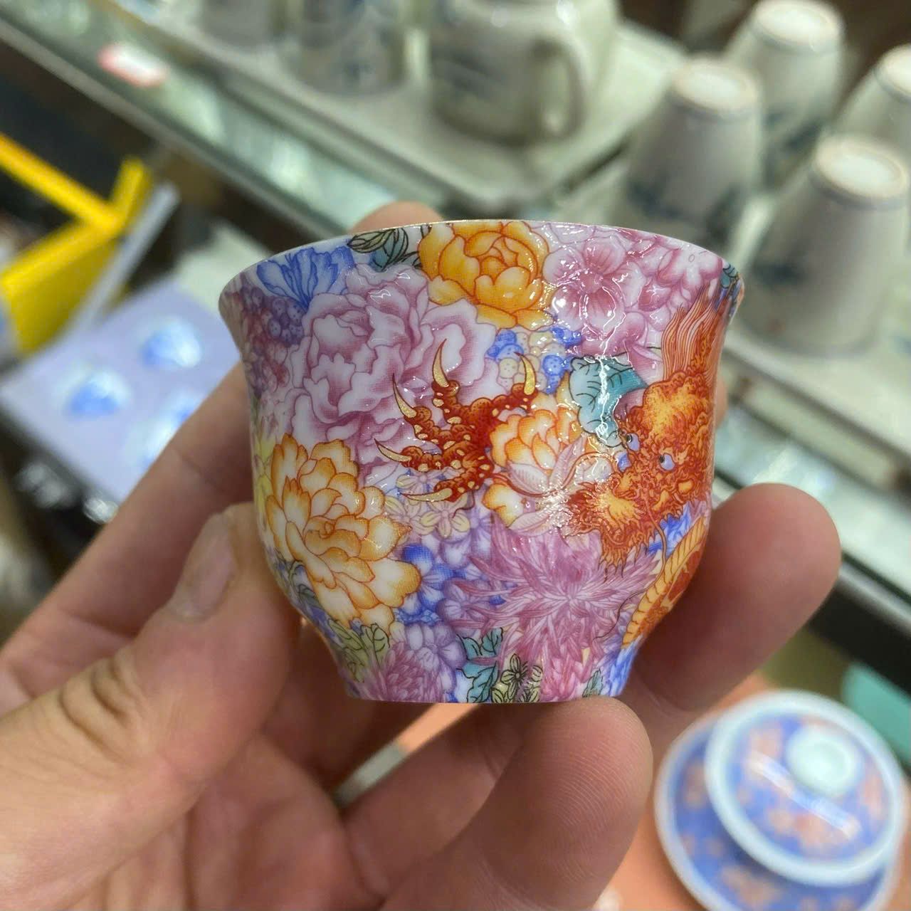  Bộ ấm chén Long ẩn men ngọc BKSTCN-9358 