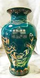  Bình Gốm Quốc Hội Việt Nam Men Xanh Chỉ Vàng BKCEVN-8263 