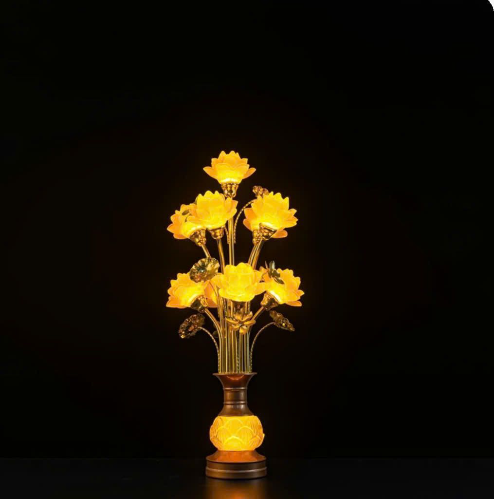  Đèn thờ lưu ly cao 60 cm BKMECN-9371 