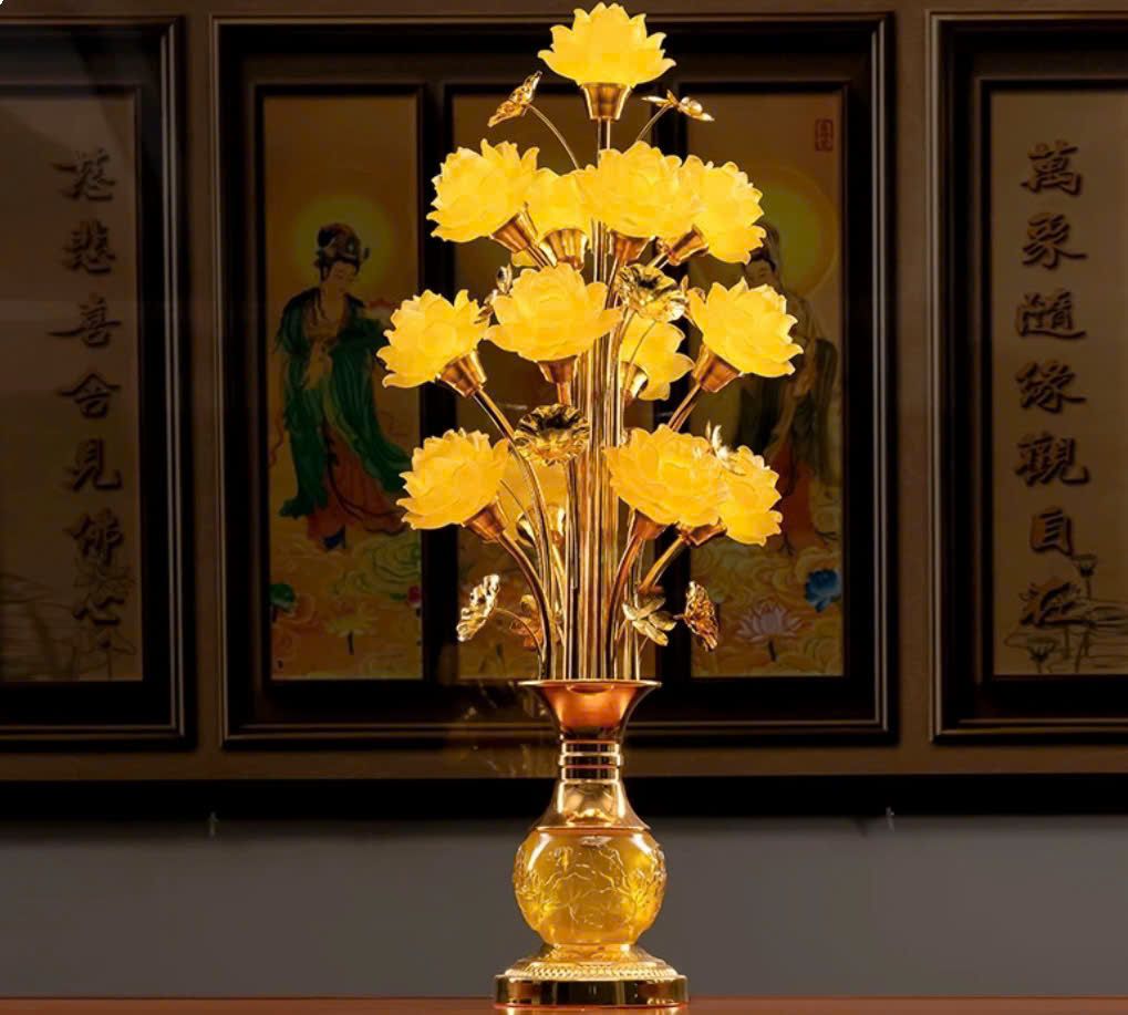  Đèn thờ lưu ly cao 82 cm BKMECN-9372 