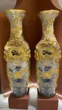  Cặp lục bình chim công phúc đức vẽ vàng cao cấp BKCEVN-8251 